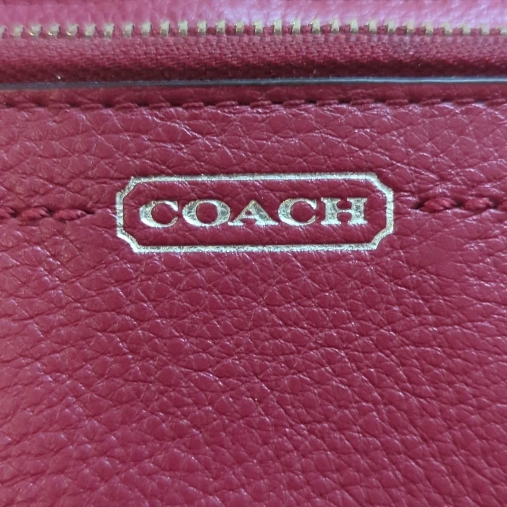 Coach Red Leather Wallet/Wristlet